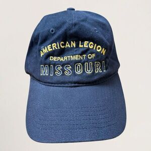 American Legion Missouri‎ Hat Navy Blue Embroidered One Size Adjustable USA